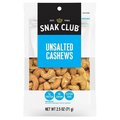 Snak Club Unsalted Cashew, 25 oz 700542